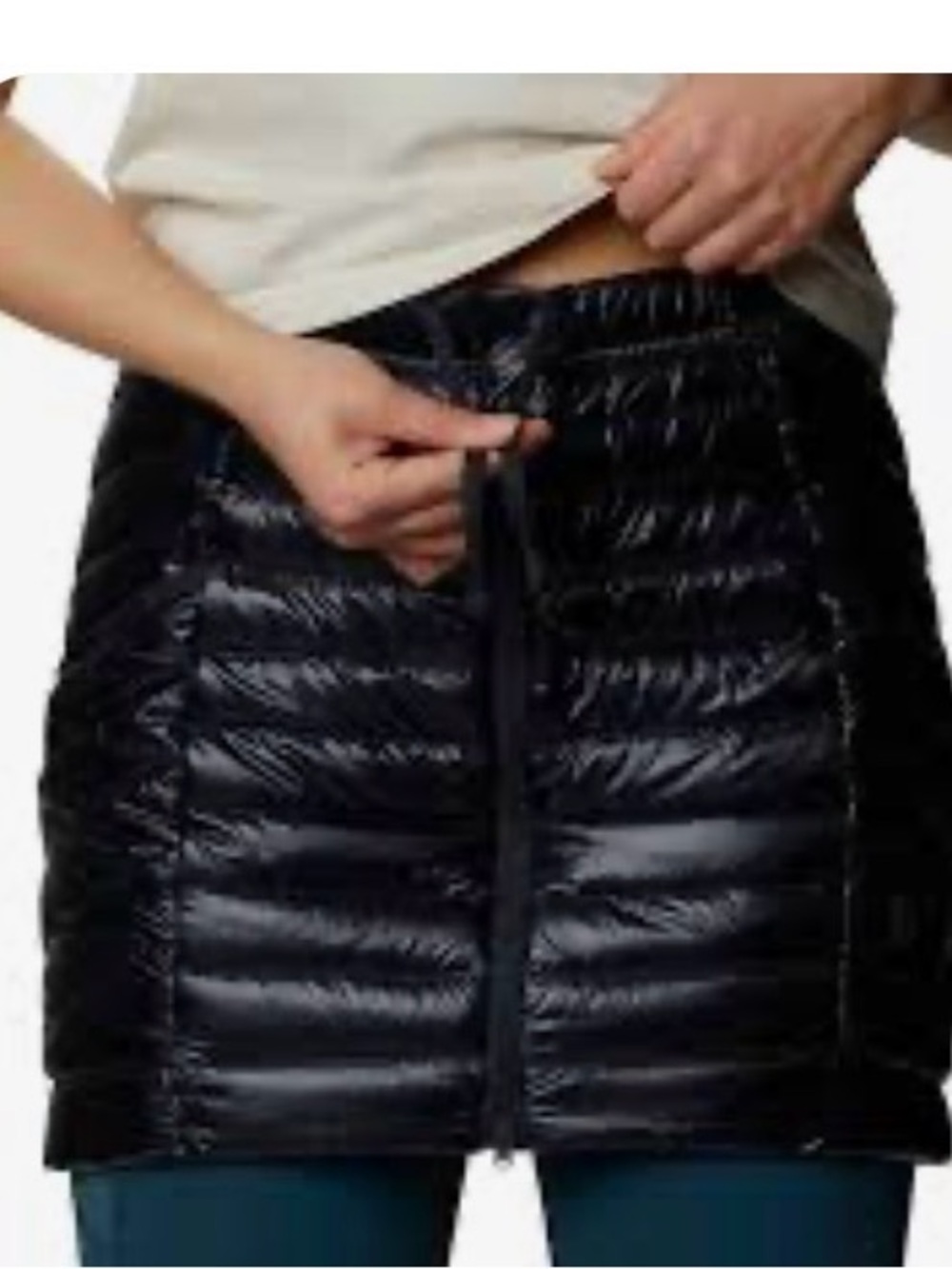 Mountain Hardwear women’s 800 down Quilted Puffer skirt sz M ghost whisperer